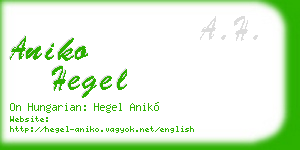 aniko hegel business card